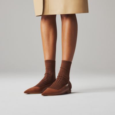 靴 HERMES Suede Ballet Shoes Pumps Camel Flats and High Heels | Hermès UAE
